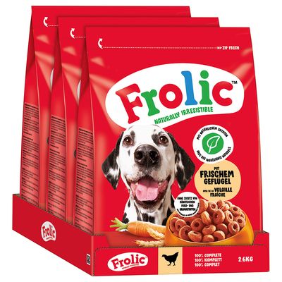 Frolic perad, povrće i riža 7,8 kg (3 x 2,6 kg)
