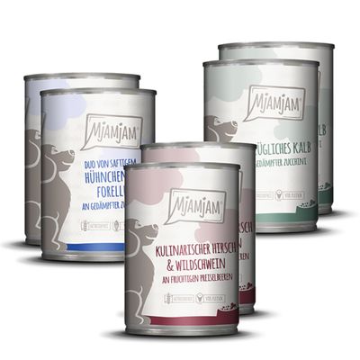 MjAMjAM Adult 6 x 400 g pour chien lot mixte I (3 variétés)