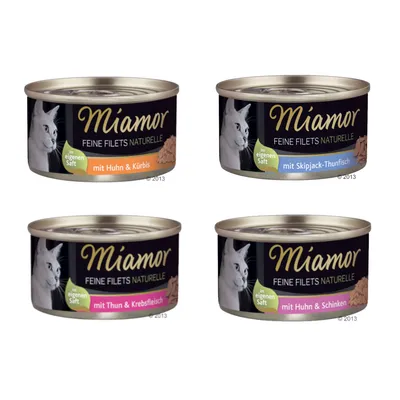 Offre découverte Miamor Filets Fins Naturels 4 x 80 g - 4 x 80 g, lot mixte (4 variétés)