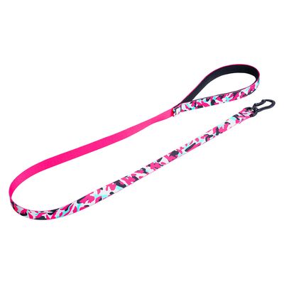 Julius-K9 MoreColor Leine rosa & grau 120 cm lang, 20 mm breit