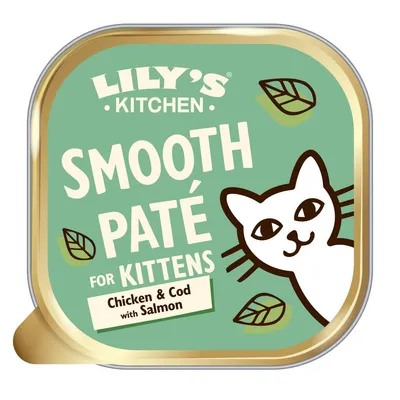 Lily's Kitchen Smooth Chicken & Cod with Salmon Paté for Kittens - 19 x 85g Lily's Kitchen Smooth Chicken & Cod with Salmon Paté for Kittens - 19 x 85g