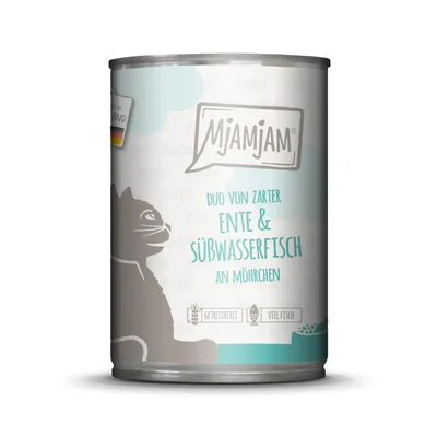 MjAMjAM Duo 6 x 400 g - Kacsa & édesvízi hal MjAMjAM Duo 6 x 400 g - Kacsa & édesvízi hal