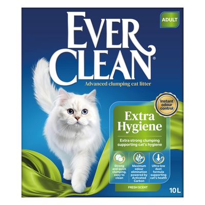 Lettiera agglomerante Ever Clean® Extra Hygiene - Profumo di fresco - Set %: 2 x 10 L