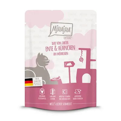 Sparpaket MjAMjAM Quetschie 24 x 300 g - Ente & Huhn