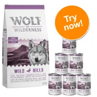 Wolf of Wilderness Trial Pack: Dry & Wet Food - Trial Pack I: 12kg + 6x400g Lamb