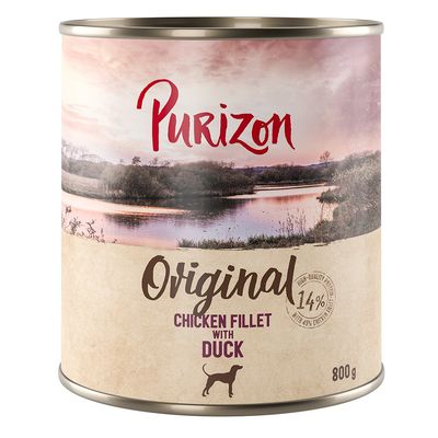 Purizon Original Adult 6 x 800 g Hühnerfilet mit Ente, Karotten und Brombeeren