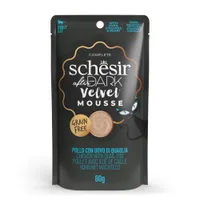 Schesir After Dark Velvet Mousse 12 x 80 g Umido per gatto - Pollo con uovo di quaglia