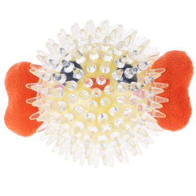 TIAKI Balle à picots Poisson-globe pour chien Ø 8,5 x L 13 cm