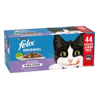 Felix Original Mix in gelei 44 x 85 g - Mixpakket (zalm, tonijn, rundvlees, kip)
