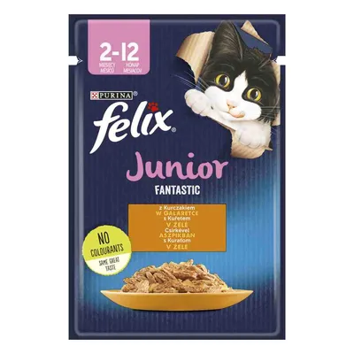 Felix Junior Fantastic Pouches 26 kapsiček (26 x 85 g) - kuřecí Felix Junior Fantastic Pouches 26 kapsiček (26 x 85 g) - kuřecí