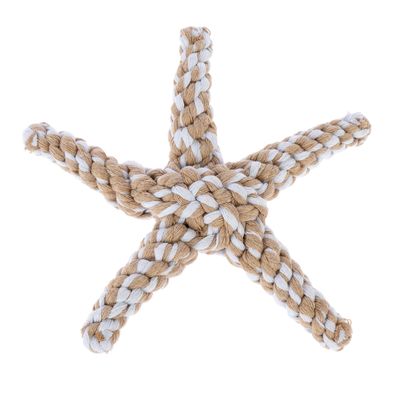 TIAKI touwspeeltje zeester voor honden L 15 x B 15 x H 3,5 cm