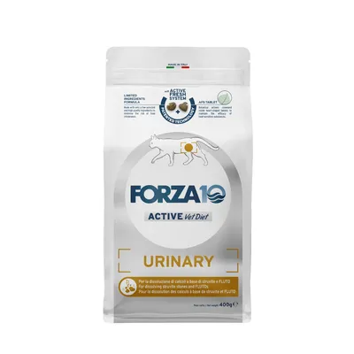 Forza10 Active Vet Diet Urinary, 400g. Para la disolución de cálculos de estruvita y FLUTD. Fórmula de ingredientes limitados con Active Fresh System.