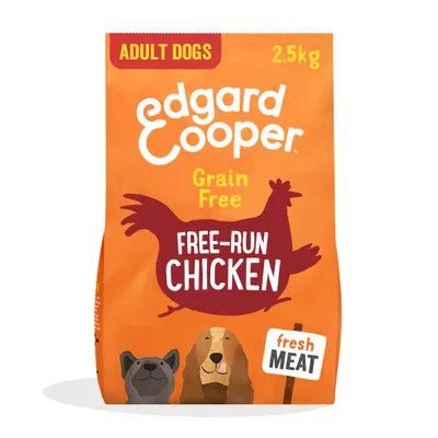 Edgard Cooper Adult Dogs Grain Free Free-Run Chicken 2,5 kg, fresh meat zichtbaar op verpakking Edgard Cooper Adult Dogs Grain Free Free-Run Chicken 2,5 kg, fresh meat zichtbaar op verpakking