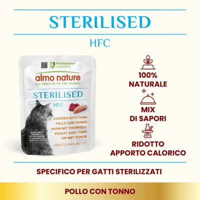 Almo Nature HFC Sterilised 24 x 50 g - Filetto di pollo