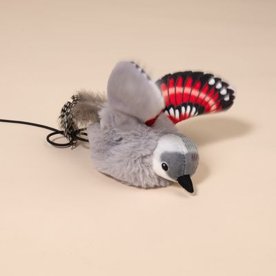 TIAKI elektroniczna wędka dla kota, ptak z piórami