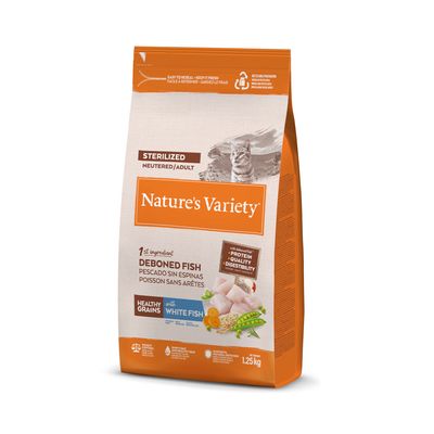 Nature’s Variety Healthy Grains Sterilised poisson blanc pour chat 1,25 kg