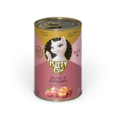 Kitty Cat Adult Pate 6 x 400 g - Pulyka & garnélarák