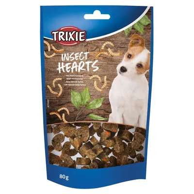 Trixie Insect Hearts Snack per cane - 80 g