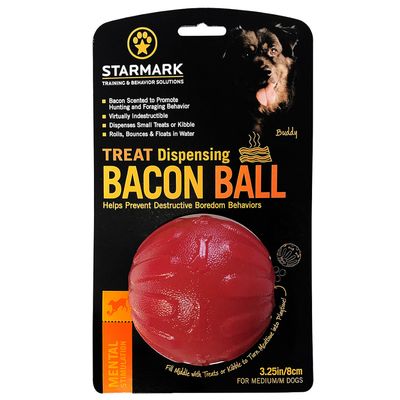 Starmark Treat Bacon pelota rellenable Tamaño M: 8 cm (Diám)