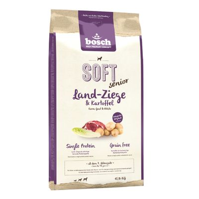 2 големи опаковки суха храна bosch Soft Senior козе и картофи (2 х 12,5 кг)
