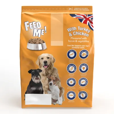HiLife FEED ME - Turkey & Chicken Dry Dog food - Economy Pack: 12kg (6 x 2kg)