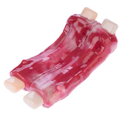 Juguete  TIAKI para morder con sabor a beicon - Tamaño M: 12,4 x 6,1 x 3,5 cm (L x An x Al)