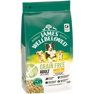 James Wellbeloved Grain Free Adult Dog Hypoallergenic Turkey & Vegetables - 1.5kg