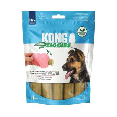 KONG Ziggies Enhanced Puppy Sparpaket Größe M/L: für Hunde ab 7 kg (2 x 227 g)