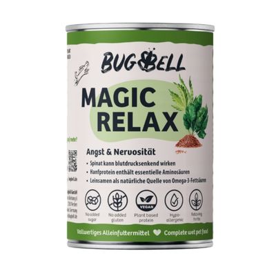 Bug Bell Energy Wonder. Pumpkin, banana & chia seeds as natural energy sources. L-carnitine supports endurance. Vegan, hypoallergenic, gluten-free. Complete food.