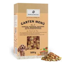 PAWS & PATCH Garten Menü für Hunde - Nr. 3: Karotte, Kartoffel, Pastinake, Apfel, Brunnenkresse (500 g)