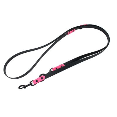 Heim Führleine genietet, schwarz / pink 240 cm lang, 19 mm breit