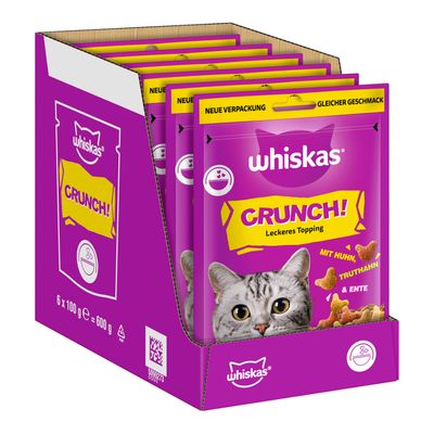 Whiskas Crunch - Kip, Kalkoen & Eend 6 x 100 g