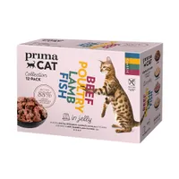 PrimaCat Classic in Gelee 12 x 85 g - Classic-Mix (4 Sorten)