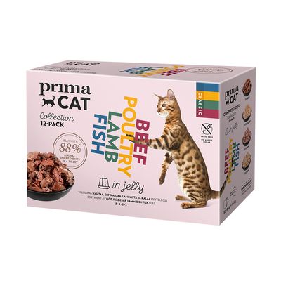 PrimaCat Classic in Gelee 12 x 85 g Classic-Mix (4 Sorten)