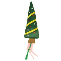 TIAKI Katzenspielzeug Weihnachtsbaum mit Bändchen - L 42 x B 10 x H 5 cm