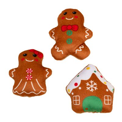 Set TIAKI familia pan de jengibre juguete para gatos