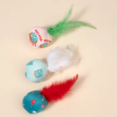 TIAKI Balles festives à plumes - lot de 3