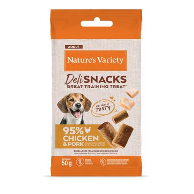 Nature's Variety Deli Snacks Adult Voordeelpakket: Kip & Lam (36 x 50 g)