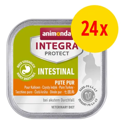 Animonda Integra Protect Intestinal Pute Pur, hoch verdaulich, bei akutem Durchfall, Veterinary Diet, Harn-pH 6,4-6,9. Packung mit 24 Stück.