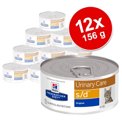 Hill's Prescription Diet Urinary Care s/d Original Katzenfutter, 12 Dosen à 156 g. Veterinary Exclusive Clinical Nutrition.