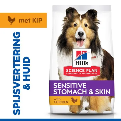 Hill's Science Plan Sensitive Stomach & Skin Adult 1+ Medium met Kip - 14 kg