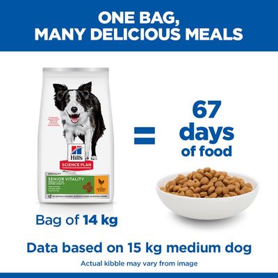 Hill's Science Plan Senior Vitality Mature Adult 7+ Medium με Κοτόπουλο & Ρύζι