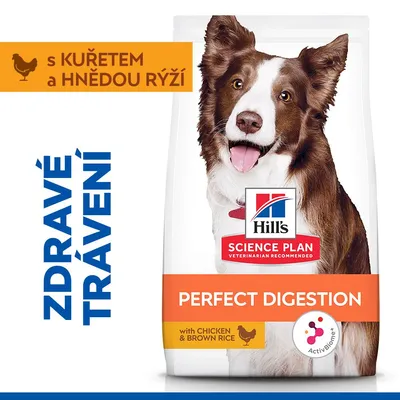 Hill's Science Plan Perfect Digestion Adult 1+ Medium kuracie s hnedou ryžou - 14 kg
