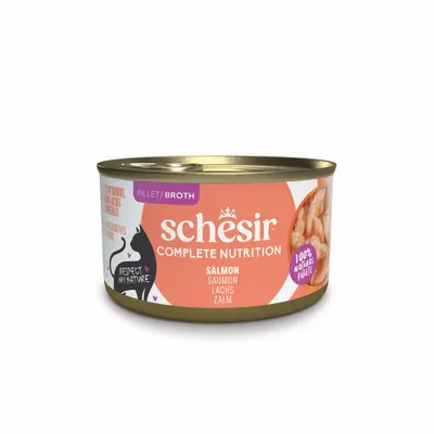 Schesir Complete Nutrition Filet en bouillon 6 x 85 g pour chat - saumon