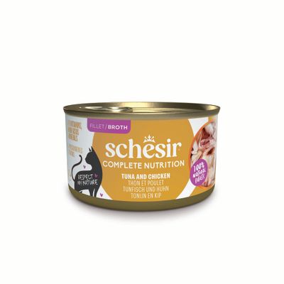 Schesir Complete Nutrition Filet în supă 6 x 85 g Ton cu pui