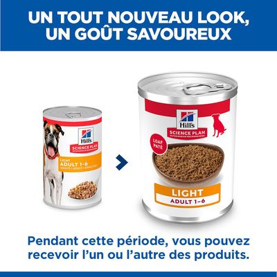 Hill's Science Plan Adult 1-6 Light 6 x 370 g poulet pour chien