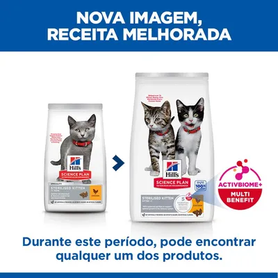 Hill's Science Plan Sterilised Kitten <1 com frango - 10 kg