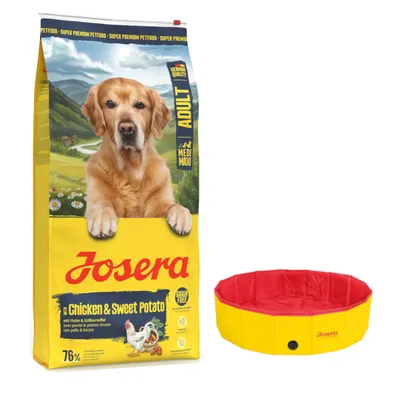 Josera: 10 kg / 12,5 kg karma sucha + Basen dla psa gratis! - Medi/Maxi Adult, kurczak z batatami, 12,5 kg Josera: 10 kg / 12,5 kg karma sucha + Basen dla psa gratis! - Medi/Maxi Adult, kurczak z batatami, 12,5 kg