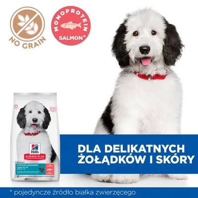 Hill's Science Plan Adult Hypoallergenic Adult Large, łosoś - 2 x 14 kg