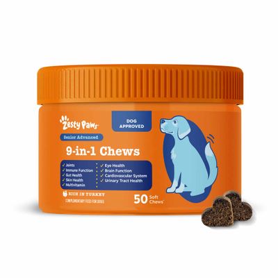 Zesty Paws Senior Advanced 9-w-1 Chews, z indykiem